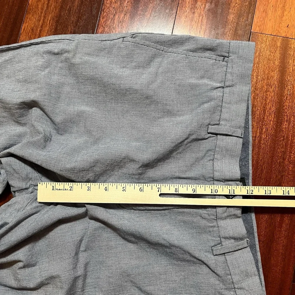 Banana Republic Pants Mens 35x32 Gray Aiden Fit Chino Houndstooth Preppy (36x30)